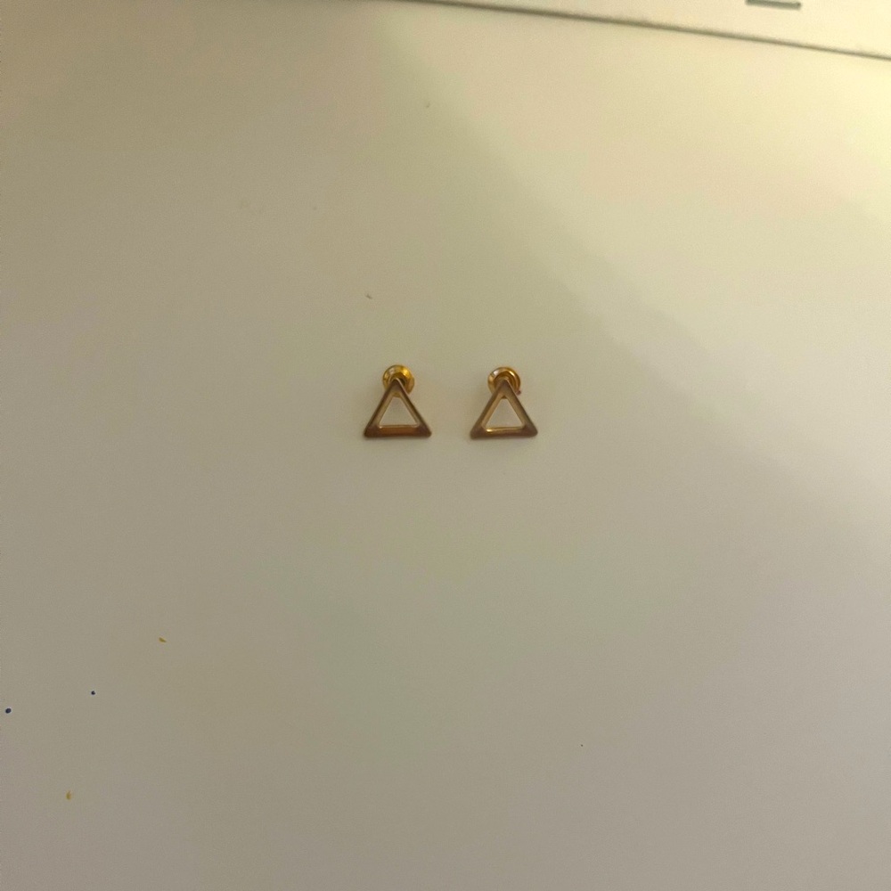 Gold Triangle shape earrings